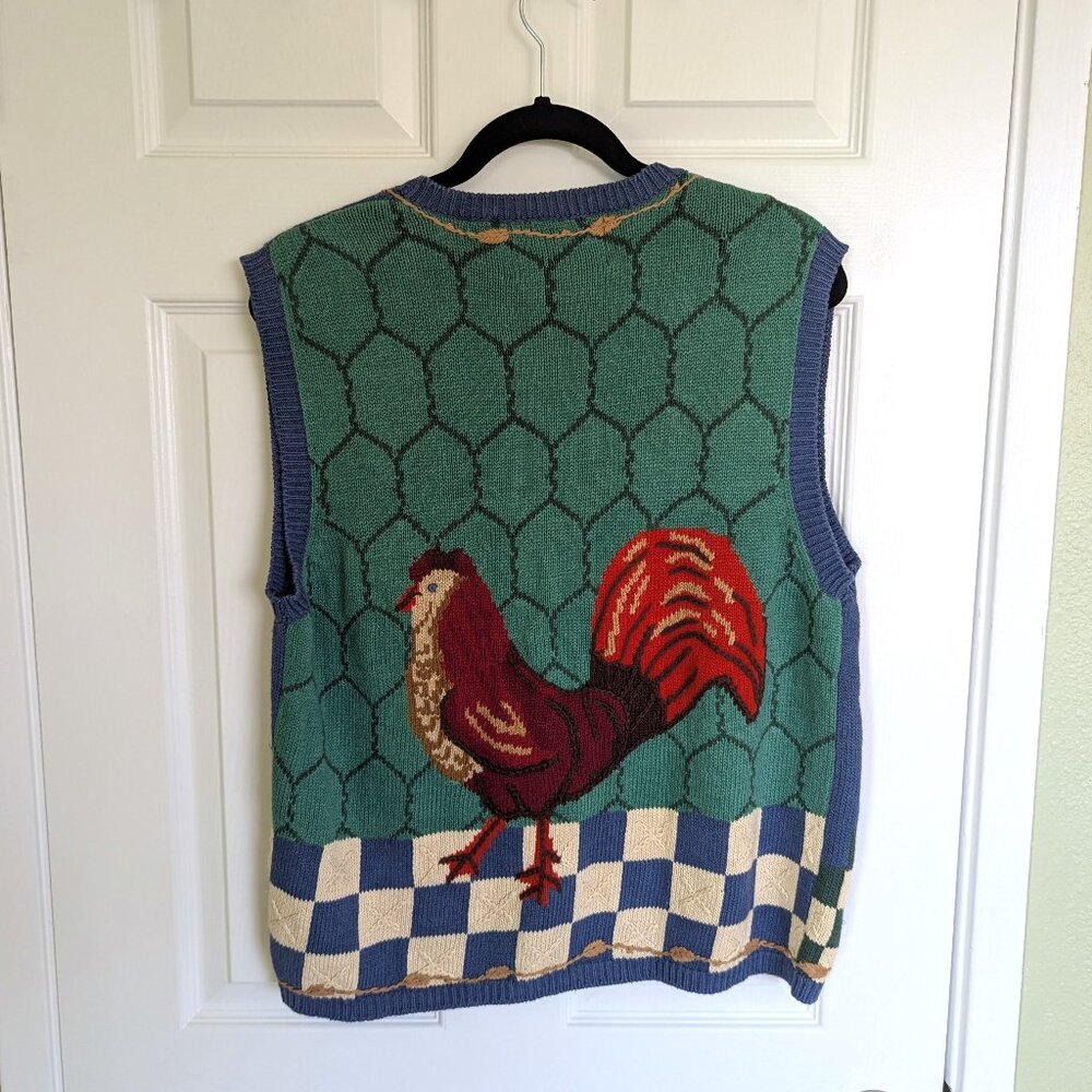 Vintage the eagle's eye Americana Rooster vest size XL